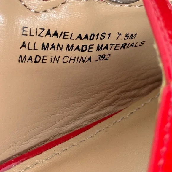 Steve Madden Elizaa Red Patent Mary Jane Pointed Toe Mules Flat Shoes 7.5M - Picture 2 of 8